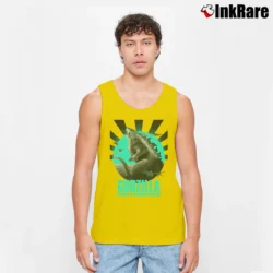 Men’s Godzilla King Of The Monsters Tank Top in yellow | Breathable, Active-Friendly Design