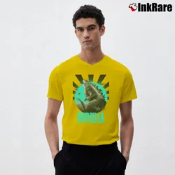 Men’s Godzilla King Of The Monsters V-Neck Tee in yellow | Sharp, Breathable, Everyday Staple
