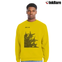 Men’s Godzilla Minus One Two Sides Spikes Classic Cotton Crewneck Sweatshirt in yellow | Cozy Fabric, Clean Style