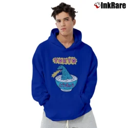 Men’s Godzilla Tokyo Shinjuku Kabukicho Japanese Manga Pullover Hoodie in royal blue | Cozy, Durable, Modern Fit