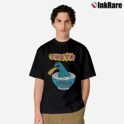 Men’s Godzilla Tokyo Shinjuku Kabukicho Japanese Manga Classic T-Shirt in black | Soft, Breathable Everyday Wear