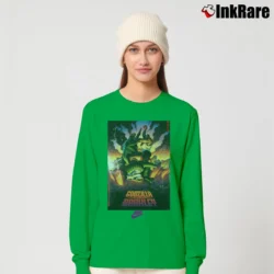 Women’s Godzilla Vs Charles Barkley 1992 Vintage Crossover Long-Sleeve Top in irish green | Sleek, Versatile, All-Season