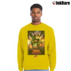 Men’s Godzilla Vs Charles Barkley 1992 Vintage Crewneck Sweatshirt in yellow | Cozy Fabric, Clean Style