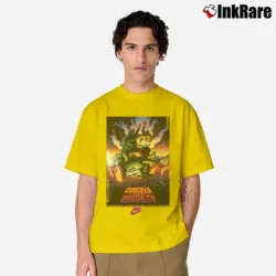 Men’s Godzilla Vs Charles Barkley 1992 Vintage Classic T-Shirt in yellow | Soft, Breathable Everyday Wear