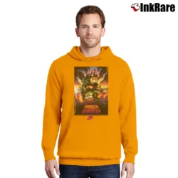 Men’s Godzilla Vs Charles Barkley Classic Pullover Hoodie in orange | Cozy, Durable, Modern Fit