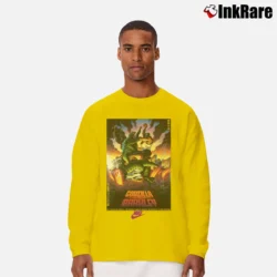 Men’s Godzilla Vs Charles Barkley Classic Long-Sleeve Shirt in yellow | Sleek, Lightweight, Year-Round Wear