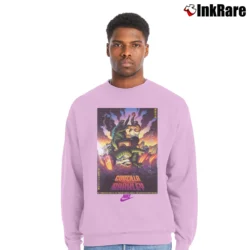 Men’s Godzilla Vs Charles Barkley Classic Crewneck Sweatshirt in light pink | Cozy Fabric, Clean Style