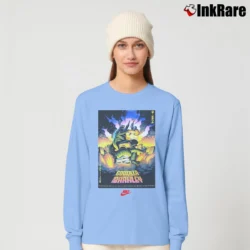 Women’s Godzilla Vs Charles Barkley Promotional Crossover Long-Sleeve Top in light blue | Sleek, Versatile, All-Season
