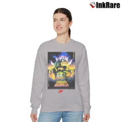 Women’s Godzilla Vs Charles Barkley Promotional Crossover Relaxed Sweatshirt in sport grey | Soft, Laid-Back Vibe