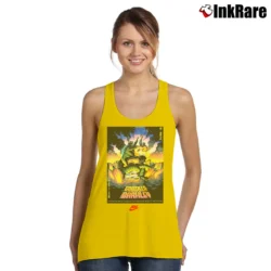 Women’s Godzilla Vs Charles Barkley Promotional Crossover Tank Top in yellow | Lightweight, Movement-Friendly