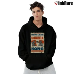 Men’s Godzilla Vs King Kong Legends Collide Movie Poster Pullover Hoodie in black | Cozy, Durable, Modern Fit