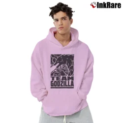Men’s Godzilla Vs King Kong Team Godzilla Classic Crossover Pullover Hoodie in light pink | Cozy, Durable, Modern Fit