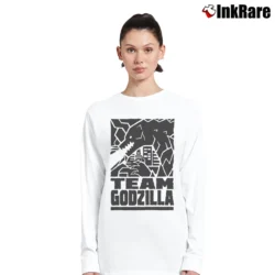 Women’s Godzilla Vs King Kong Team Godzilla Classic Crossover Long-Sleeve Top in white | Sleek, Versatile, All-Season