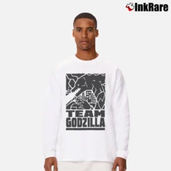 Men’s Godzilla Vs King Kong Team Godzilla Classic Crossover Long-Sleeve Shirt in white | Sleek, Lightweight, Year-Round Wear