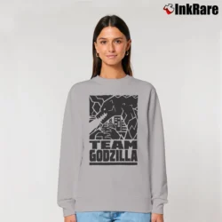 Women’s Godzilla Vs King Kong Team Godzilla Classic Crossover Relaxed Sweatshirt in sport grey | Soft, Laid-Back Vibe
