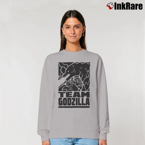 Godzilla Vs King Kong Team Godzilla Classic Crossover Women’s Relaxed Sweatshirt in sport grey – Cozy Casual Women’s Godzilla Vs King Kong Team Godzilla Classic Crossover Relaxed Sweatshirt in sport grey | Soft, Laid-Back Vibe