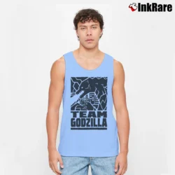 Men’s Godzilla Vs King Kong Team Godzilla Classic Crossover Tank Top in light blue | Breathable, Active-Friendly Design