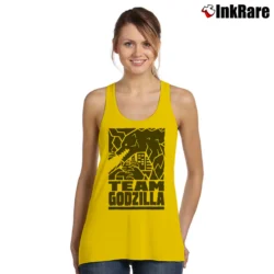Women’s Godzilla Vs King Kong Team Godzilla Classic Crossover Tank Top in yellow | Lightweight, Movement-Friendly