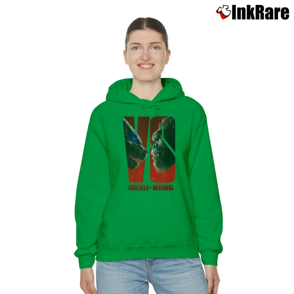 Women’s Godzilla Vs Kong Premiere Battle Scene Cozy Hoodie in irish green | Warm, Structured, Stylish