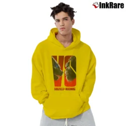 Men’s Godzilla Vs Kong Premiere Battle Scene Pullover Hoodie in yellow | Cozy, Durable, Modern Fit