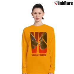 Women’s Godzilla Vs Kong Premiere Battle Scene Long-Sleeve Top in orange | Sleek, Versatile, All-Season