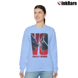 Women’s Godzilla Vs Kong Premiere Battle Scene Relaxed Sweatshirt in light blue | Soft, Laid-Back Vibe