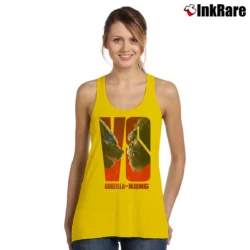 Women’s Godzilla Vs Kong Premiere Battle Scene Tank Top in yellow | Lightweight, Movement-Friendly