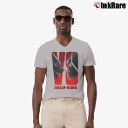 Men’s Godzilla Vs Kong Premiere Battle Scene V-Neck Tee in sport grey | Sharp, Breathable, Everyday Staple