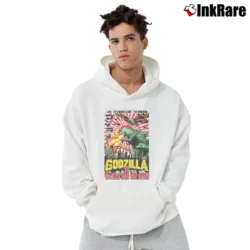 Men’s Godzilla Vs Mothra And Ghidorah Battle Vintage Japanese Pullover Hoodie in white | Cozy, Durable, Modern Fit