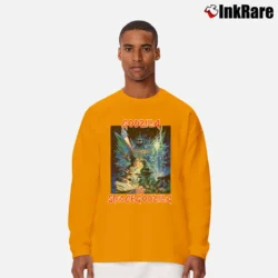 Men’s Godzilla Vs Space Godzilla 1994 Japanese Kaiju Movie Long-Sleeve Shirt in orange | Sleek, Lightweight, Year-Round Wear