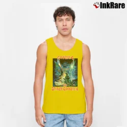 Men’s Godzilla Vs Space Godzilla 1994 Japanese Kaiju Movie Tank Top in yellow | Breathable, Active-Friendly Design