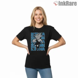 Gohan One Hand Kamehameha Shirt on black short sleeve shirt for women graphic tee