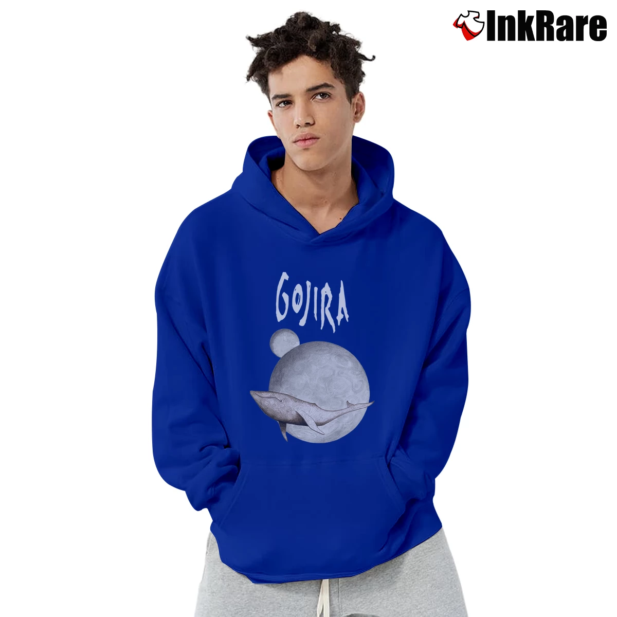 Men’s Gojira Sleeveless Band Graphic Pullover Hoodie in royal blue | Cozy, Durable, Modern Fit