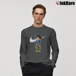 Men’s Goku Air Jordan Hyperbeast Fandom Dragon Ball Long-Sleeve Shirt in charcoal | Sleek, Lightweight, Year-Round Wear