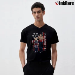 Men’s Goku And Krillin Bestselling Dragon Ball V-Neck Tee in black | Sharp, Breathable, Everyday Staple