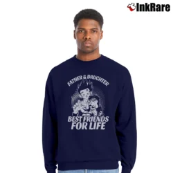 Men’s Goku And Vegeta Father Daughter Super Saiyan Crewneck Sweatshirt in navy | Cozy Fabric, Clean Style