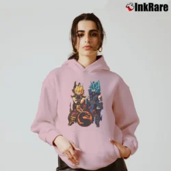 Women’s Goku And Vegeta Mortal Kombat Mashup Cozy Hoodie in light pink | Warm, Structured, Stylish