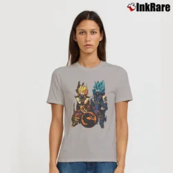 Women’s Goku And Vegeta Mortal Kombat Mashup Signature T-Shirt in sport grey | Soft, Flattering Fit