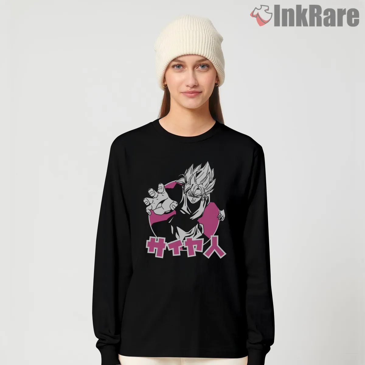 Goku Black Neon Poster Style Long Sleeve Black Goku Black Neon Poster Style Shirt on black long sleeve shirt for women graphic tee