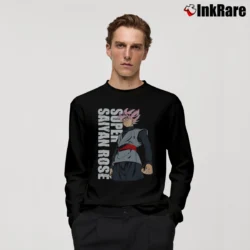 Men’s Goku Black Super Saiyan Rose Dragon Ball Super Long-Sleeve Shirt in black | Sleek, Lightweight, Year-Round Wear