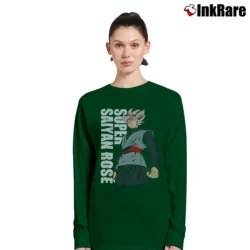 Women’s Goku Black Super Saiyan Rose Dragon Ball Super Long-Sleeve Top in forest green | Sleek, Versatile, All-Season