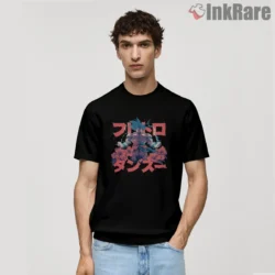 Goku Blue Floral Neon Warrior Shirt on black short sleeve shirt for men graphic tee