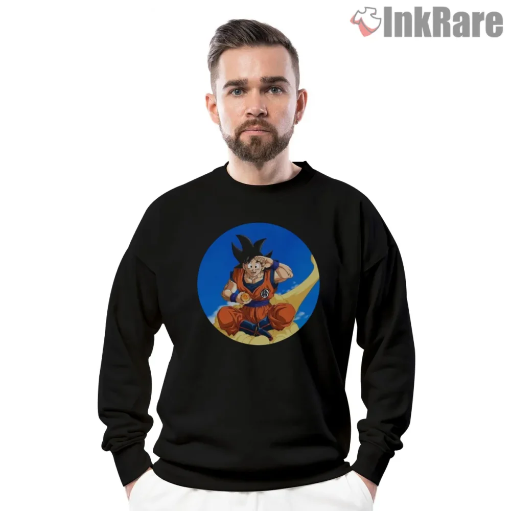 Goku Flying Nimbus Dragon Ball Sunset Shirt on graphic shirt for men graphic tee