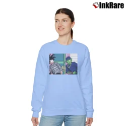 Women’s Goku Friday Daaaamn Funny Dragon Ball Relaxed Sweatshirt in light blue | Soft, Laid-Back Vibe