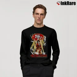 Men’s Goku Genki Dama San Francisco 49ers Mashup Long-Sleeve Shirt in black | Sleek, Lightweight, Year-Round Wear