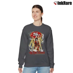 Women’s Goku Genki Dama San Francisco 49ers Mashup Relaxed Sweatshirt in charcoal | Soft, Laid-Back Vibe