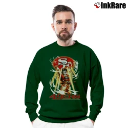 Men’s Goku Genki Dama San Francisco 49ers Mashup Crewneck Sweatshirt in forest green | Cozy Fabric, Clean Style