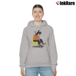 Women’s Goku Nimbus Cloud Dragon Ball Z Retro Cozy Hoodie in sport grey | Warm, Structured, Stylish