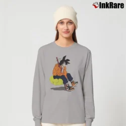 Women’s Goku Nimbus Cloud Dragon Ball Z Retro Long-Sleeve Top in sport grey | Sleek, Versatile, All-Season