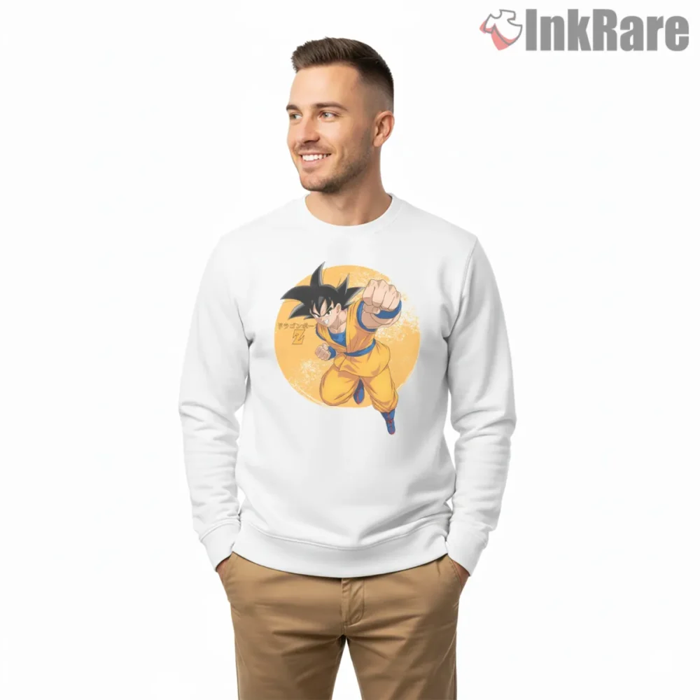 Goku Orange Gi Battle Ready Warrior Shirt on graphic shirt for men graphic tee